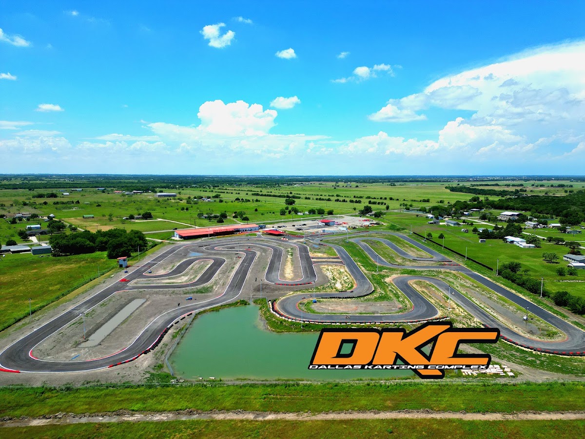 Go-kart racing at Dallas Karting Complex near Dallas, Texas