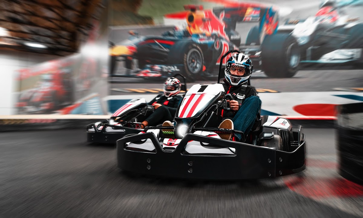Indoor electric go-kart racing at K1 Speed West Nyack near New York City