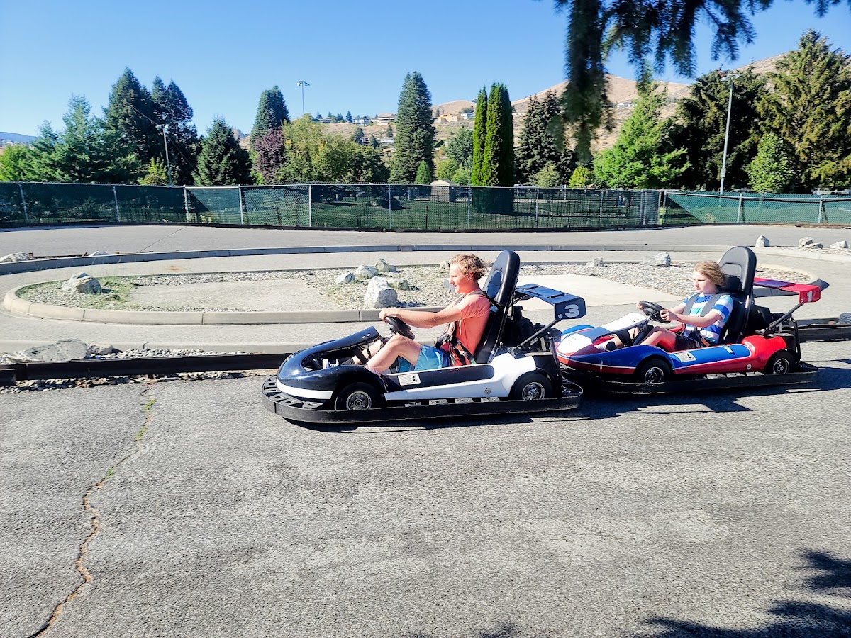 Go-kart racing on an outdoor track in Washington State
